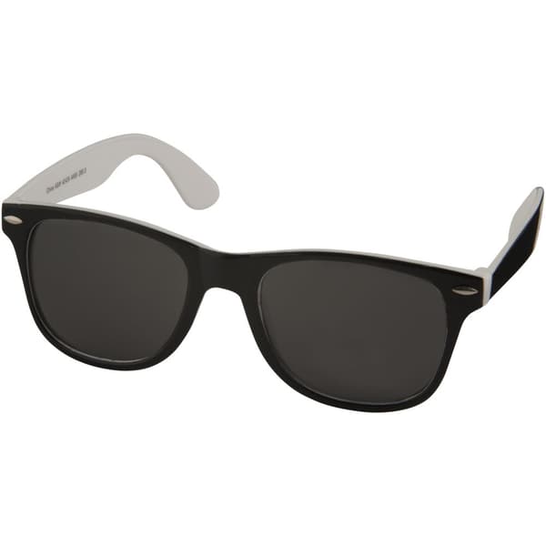 Bullet Sun Ray Sunglasses - Black With Colour Pop (Pack of 2) White/Solid Black 14.5 x 15 x 5 cm