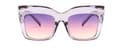 Miniatyrbild 2 av 2: Oversized cateye solglasögon UV400 Kylie lila rosa