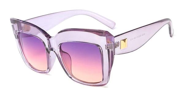 Oversized cateye solbriller UV400 Kylie lilla rosa