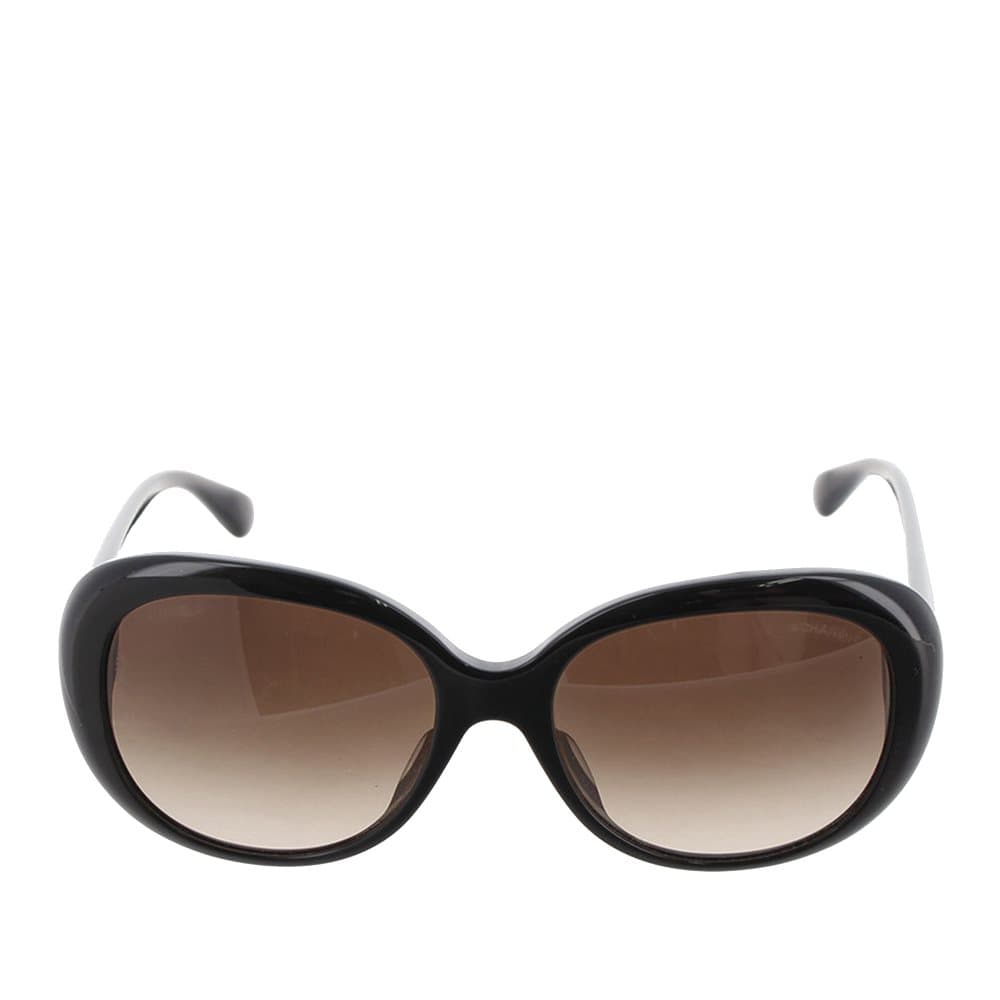 Chanel Round Tinted Sunglasses Black