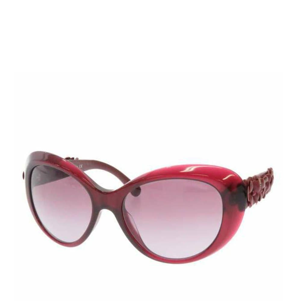 Chanel Camellia Round Tinted Sunglasses Red