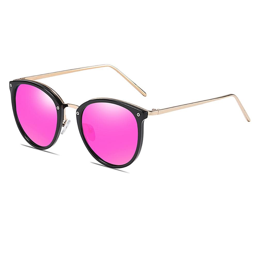Oval Cat Eye solglasögon för | Fashionabla | Svart ram /