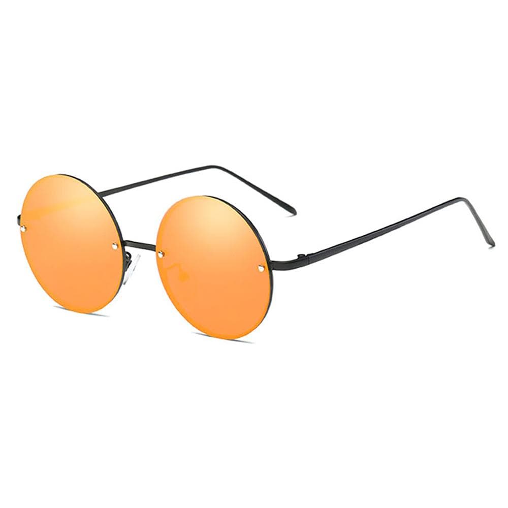 Polariserade Runda nyanser | Årgång | Rimless | Svart ram /
