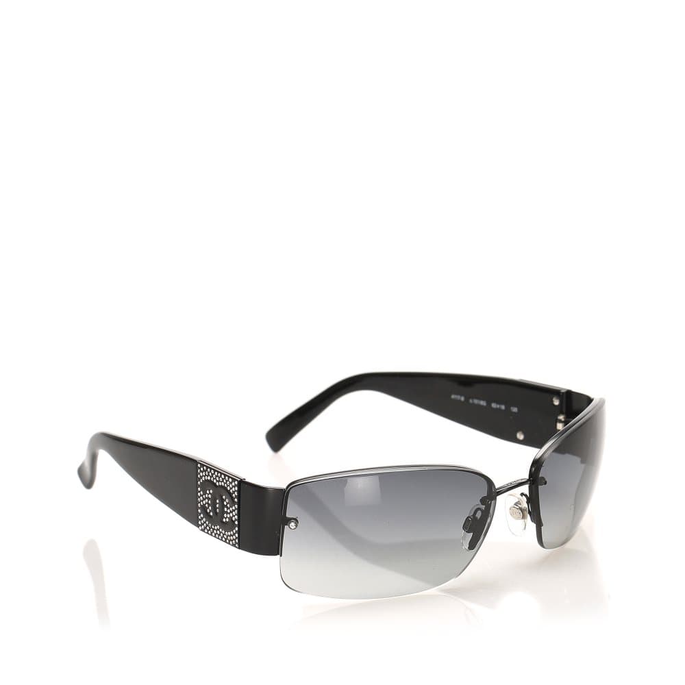 Chanel Rectangle Tinted Sunglasses Black