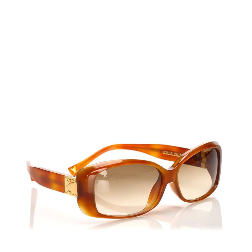 Louis Vuitton Round Tinted Sunglasses Brown