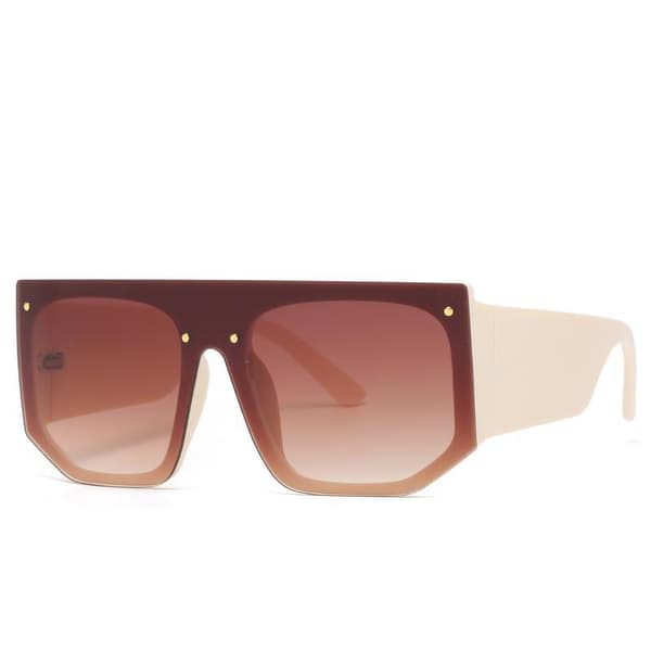 Solbriller unisex elastisk materiale med brede sløyfer i rosa og brunt