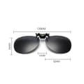 Pikkukuva 3 / 3: Clip-on aviator-aurinkolasit, joissa on musta linssi ja UV400-suojaus