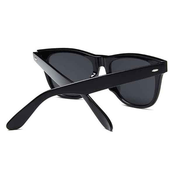 Svarta Wayfarer Solglasögon Svart Glas
