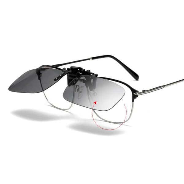 Clip-on Solglasögon Blå Spegelglas 40x58mm