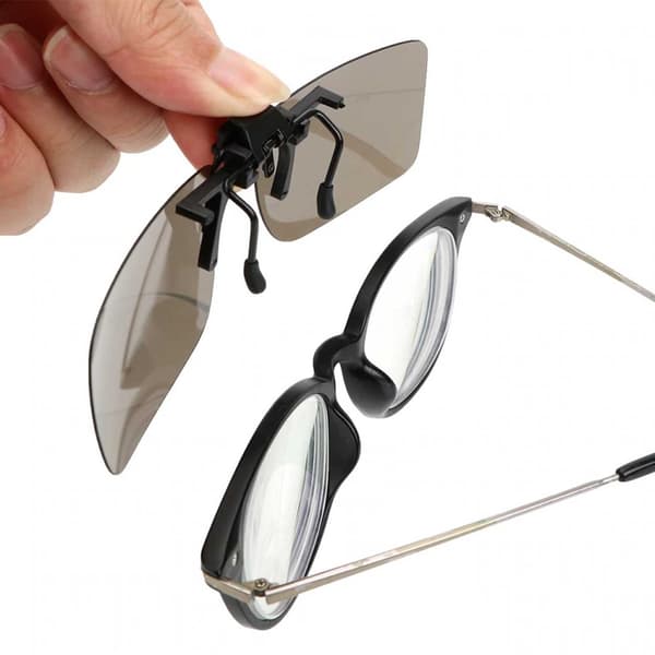 Clip-on Solglasögon Blå Spegelglas 40x58mm
