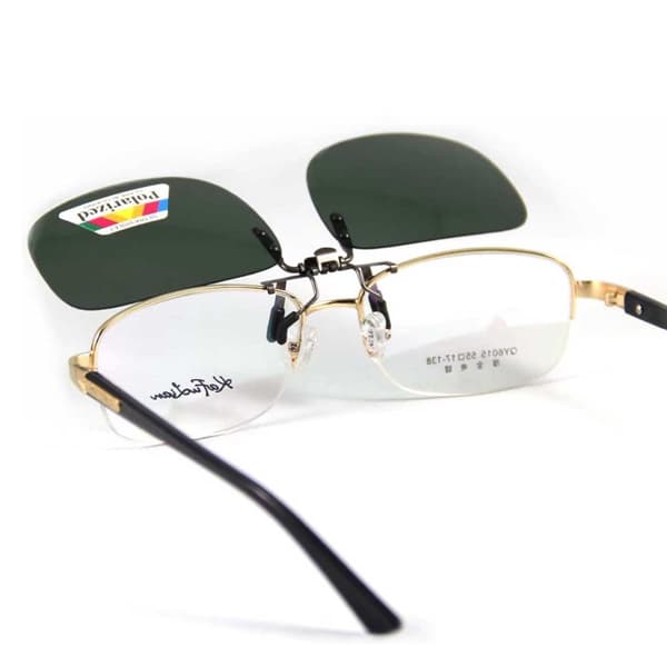 Clip-on Solglasögon Rött Spegelglas 40x58mm