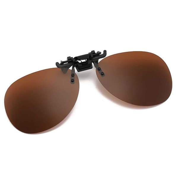 Clip-on Aviator solbriller pilot briller brune