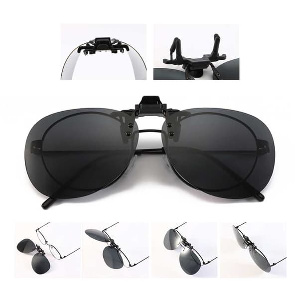 Clip-on Aviator Solglasögon Pilotglasögon Gul Night Vision