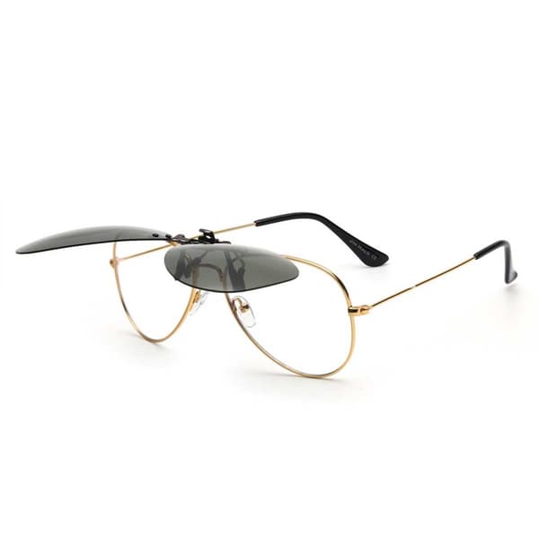 Clip-On Aviator-aurinkolasit pilottilasit vihreät