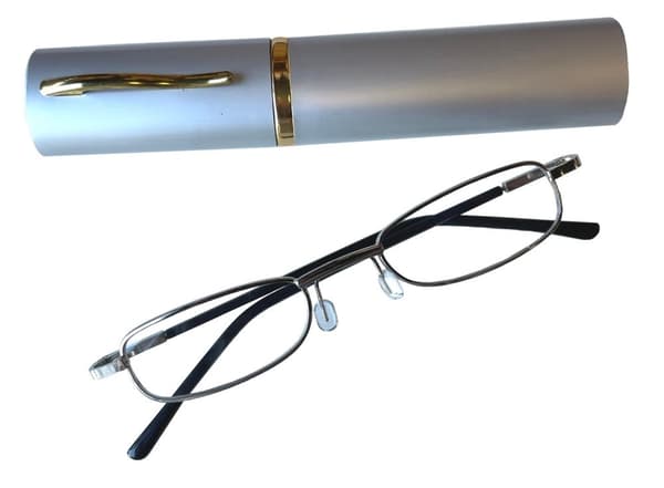 Duga Läsglasögon 1.0 med fodral silver