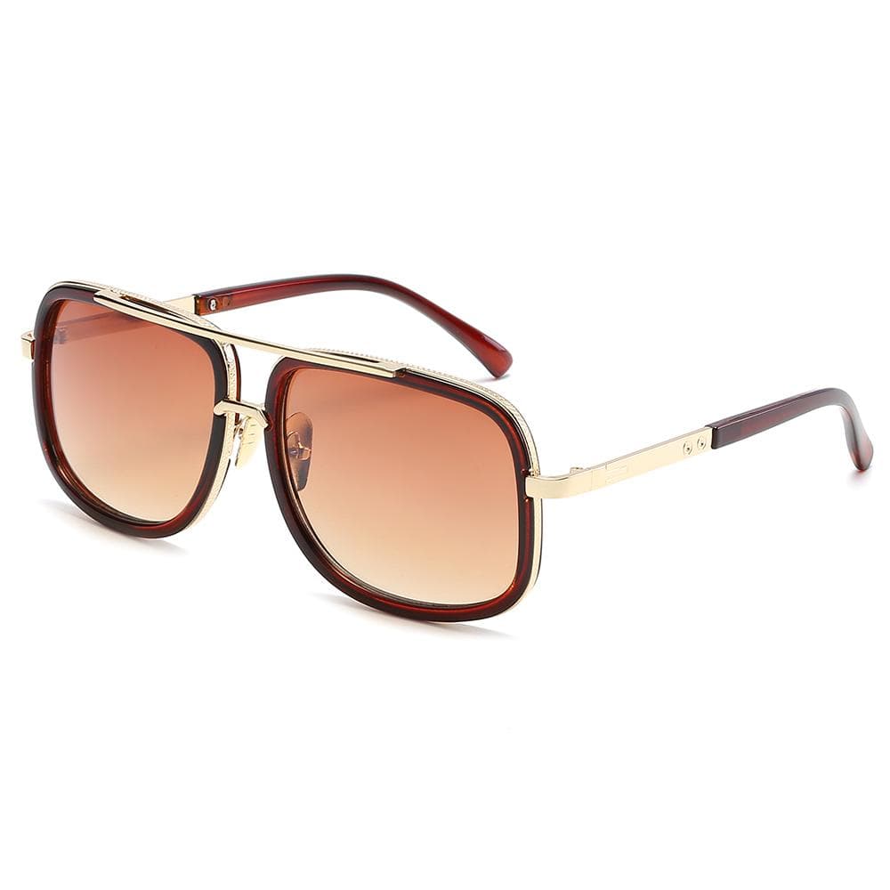 Square Solglasögon | Överdimensionerade | Brun ram / Brun