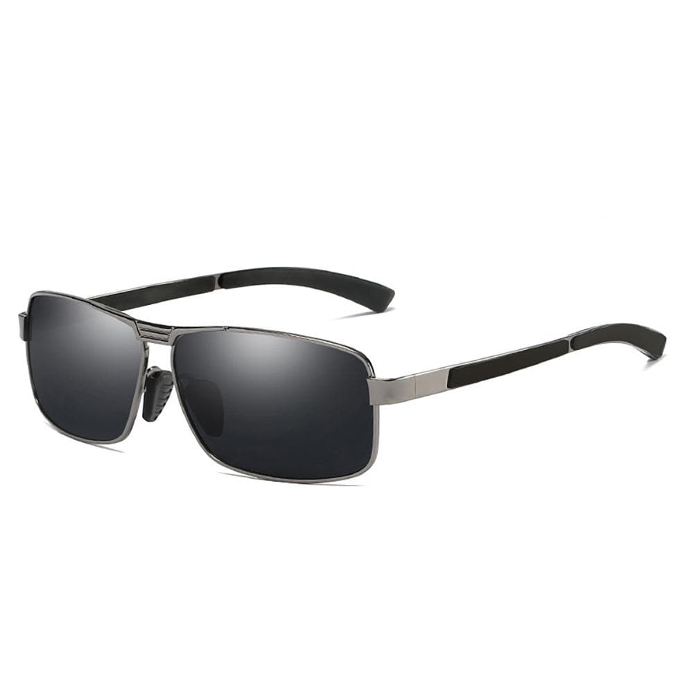 Polariserade Square Solglasögon | Pilot | Unisex | Grå ram /