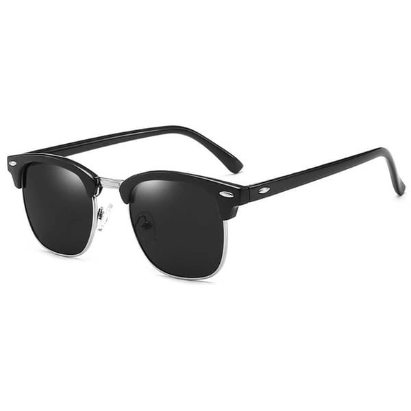 Matt Black aurinkolasit Clubmaster Silver Black Glass