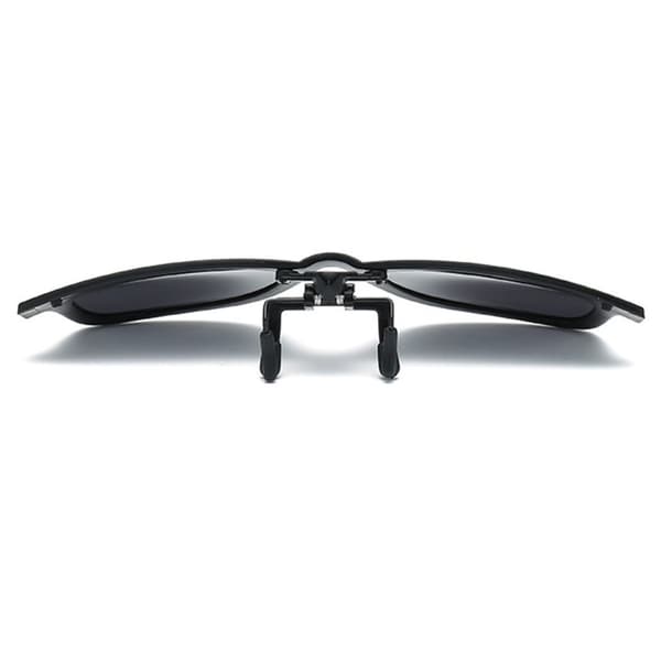 Clip-on Solglasögon Wayfarer – Relfektivt Guld Spegelglas
