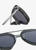 Miniatyrbilde 2 av 5: Unusual unique pilot sunglasses with lattice grills for men