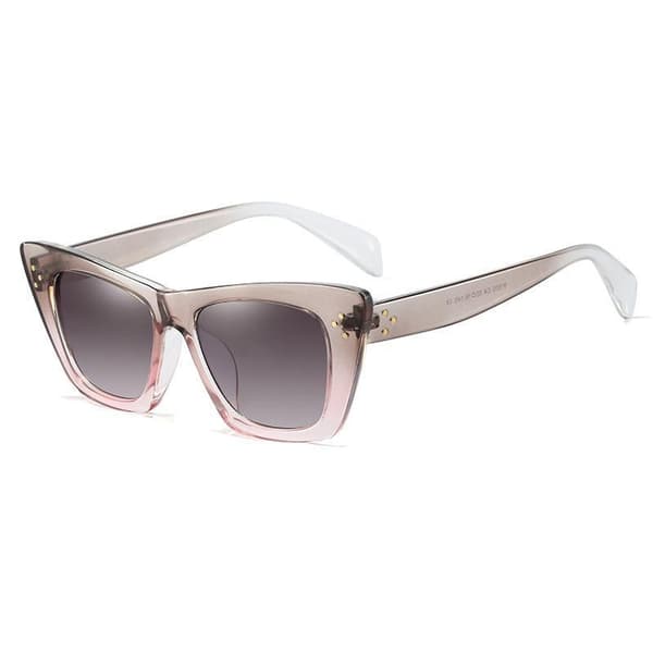 Cat-eye solbriller i alle regnbuens farger unike solskinn Grey/Pink