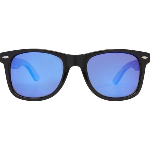 Avenue Hiru Polarized Mirrored Sunglasses Bamboo Brown/Blue One Size