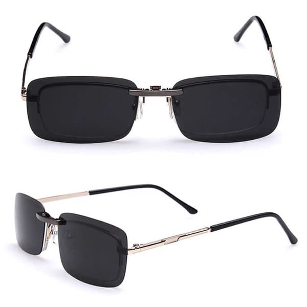 Clip-on Solglasögon Metall Svart 37x59mm