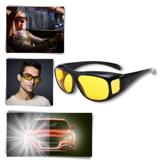Mørke briller for bilkjøring - Night Vision Glasses Nattsyn - Solbriller