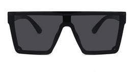 New Style Sunglasses - Uuden tyyliset aurinkolasit neliön kokoiset ylisuuret luksusmustat Black