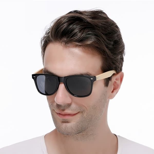 Polarizerade Träbågar Solglasögon Bamboo UV-Skydd