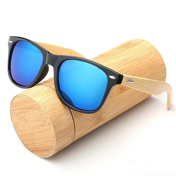 Polarizerade Träbågar Solglasögon Bamboo UV-Skydd
