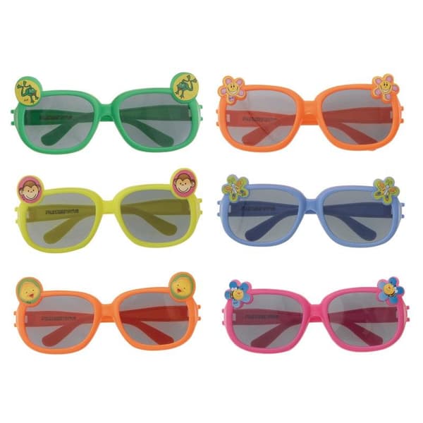 Unique Party Childrens/Kids Assorted Designs Sunglasses (Pack of 6) Multicoloured One Size