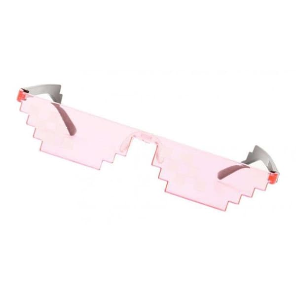 Unike solbriller - 8 bit piksler - rosa