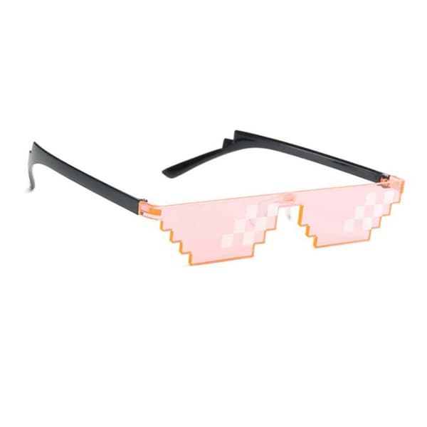 Unike solbriller - 8 bit piksler - rosa