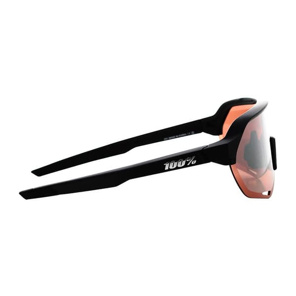 100percent Solbriller S2 Sort Hiper Crimson Silver Mirror/CAT3