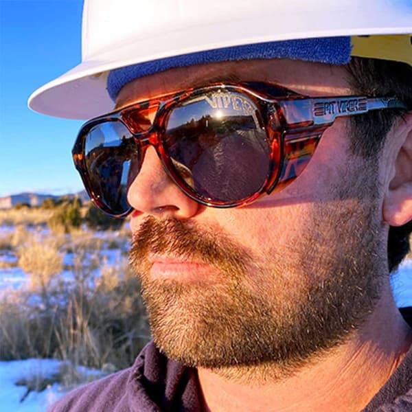 Pit Viper Solglasögon The Landlocked Polarized Guld Smoke Polarized z87/CAT0 Man