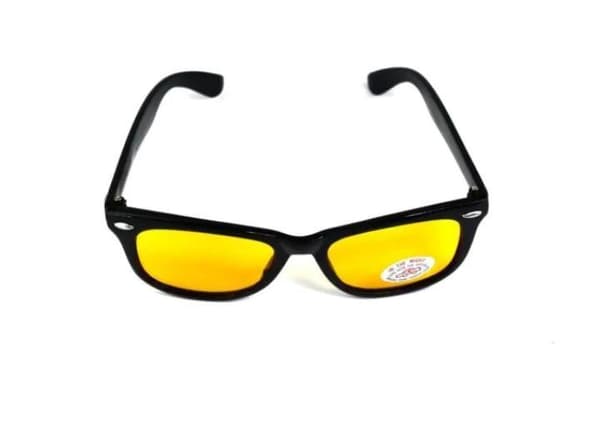 Solglasögon retro wayfarer Gul Svart