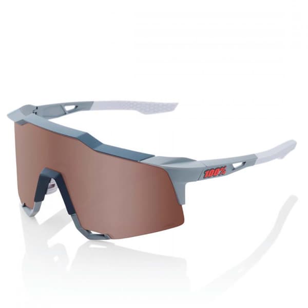 100percent Solbriller Speedcraft Transparent HiPER Crimson Silver Mirror/CAT3