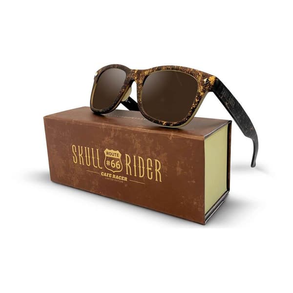Skull Rider Solbriller Cafe Racer Sort  Mand