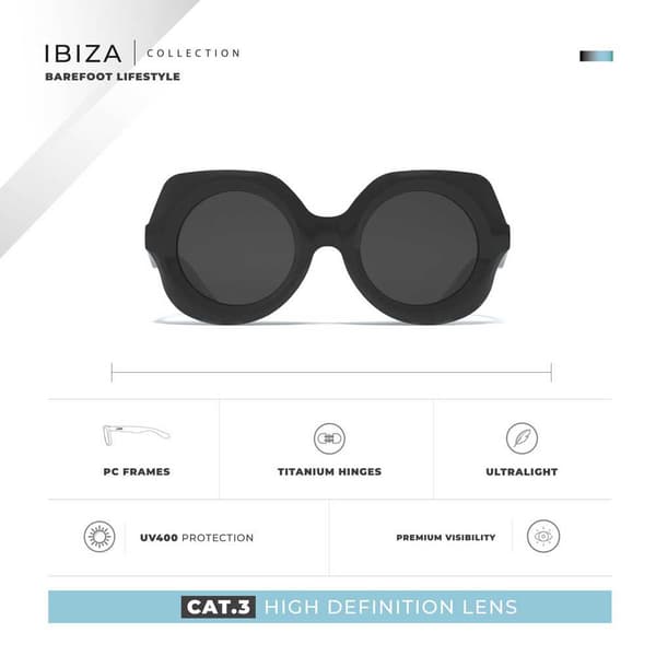 Hanukeii Solglasögon Ibiza Svart UV400 Protection/CAT3 Man