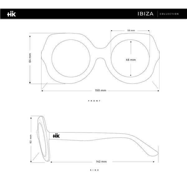 Hanukeii Solglasögon Ibiza Svart UV400 Protection/CAT3 Man