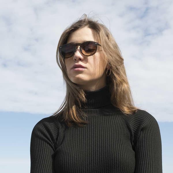 Ocean Sunglasses Polarisoidut Aurinkolasit Berlin Ruskea Transparent Brown / Metal Black Temple/CAT2 Mies