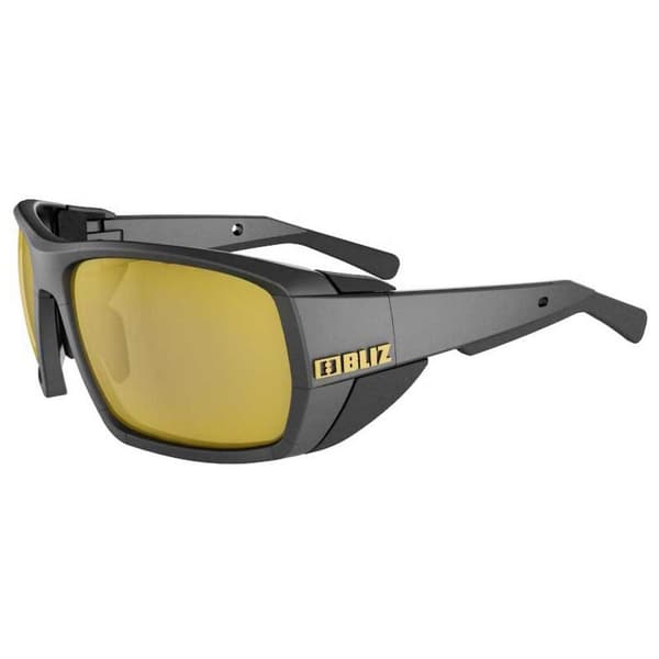 Bliz Solglasögon Polariserade Spegellinser Peak Svart Brown Polarized With Gold Mirror/CAT4