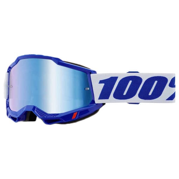 100percent Beskyttelsesbriller Accuri 2 Hvid Mirror Blue Lens/CAT3