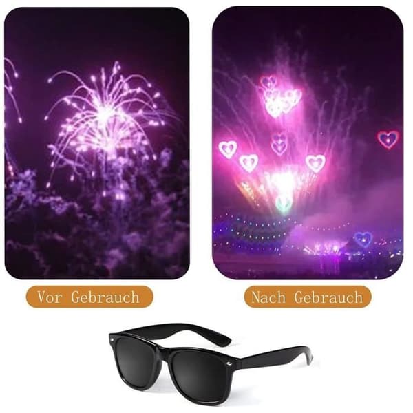 Magiska Hjärtglasögon - MAVURA - 3D-glasögon med Särskild Effekt - Kärleksparty - Halloween Fyrverkerier