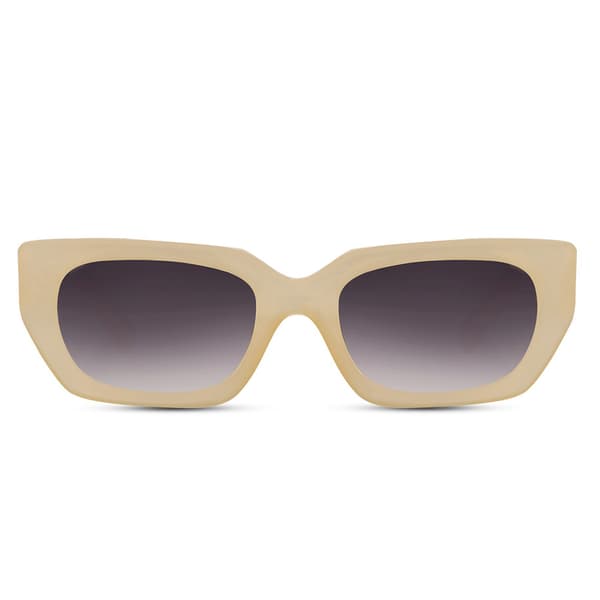 Beige Solglasögon med mörk lins