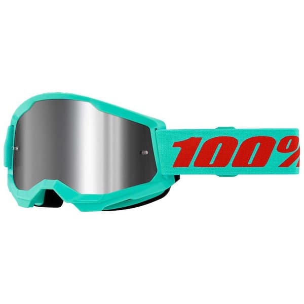 100percent Solbriller Strata 2 Transparent,Grøn Mirror Silver Lens/CAT3