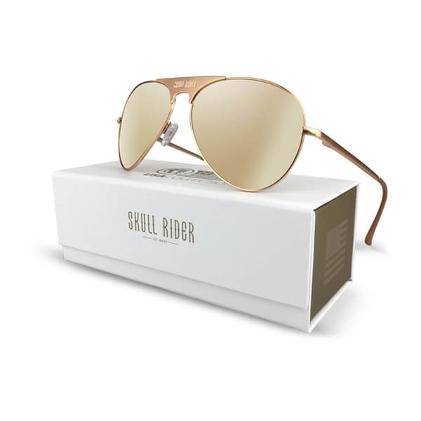 Skull Rider Solbriller Laxgold Rosa  Mand