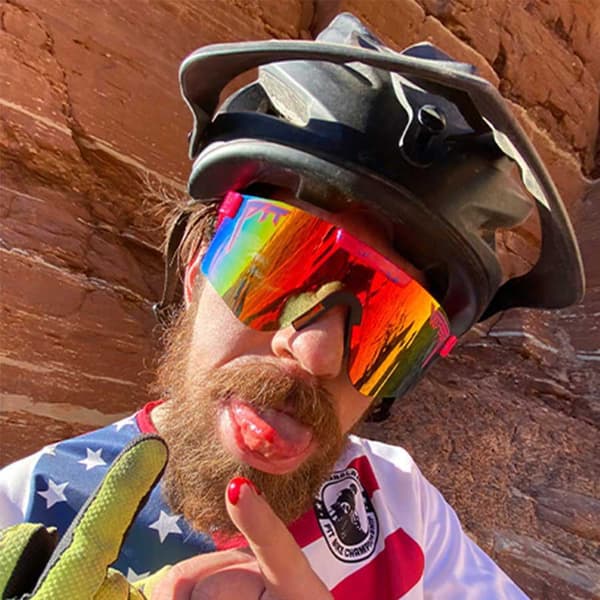 Pit Viper Polariserede Solbriller The Radical Orange Rainbow Mirror/CAT0 Mand