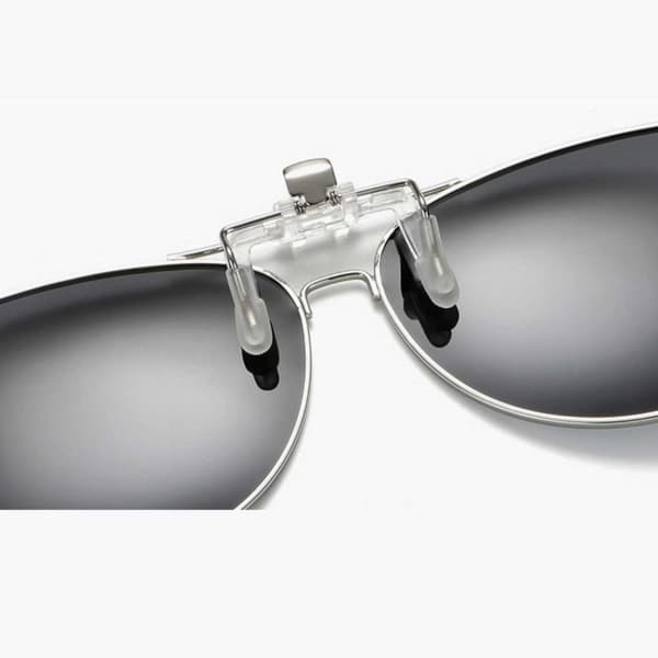Flip Up Polarized Pilot Clip-On solbriller Metal Green
